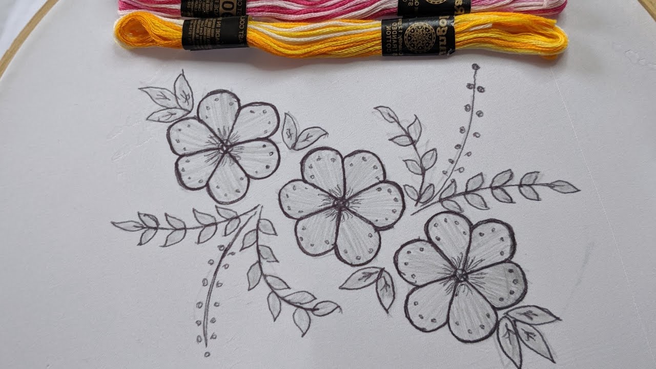 Hand Embroidery: Ribbon flower design idea.Beautiful & Amazing Hand Embroidery:Ribbon flower design