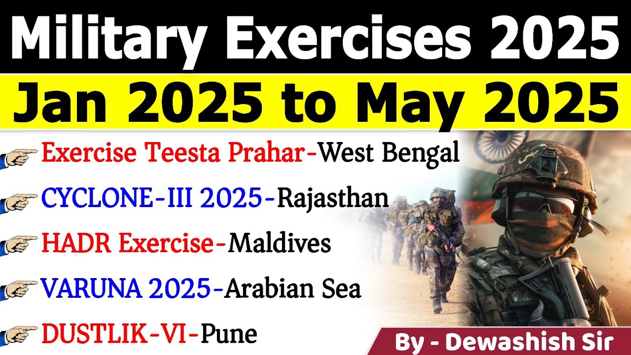 Military Exercise 2025 Current Affairs | युद्ध अभ्यास 2025 | Defence Current Affairs | By Dewashish