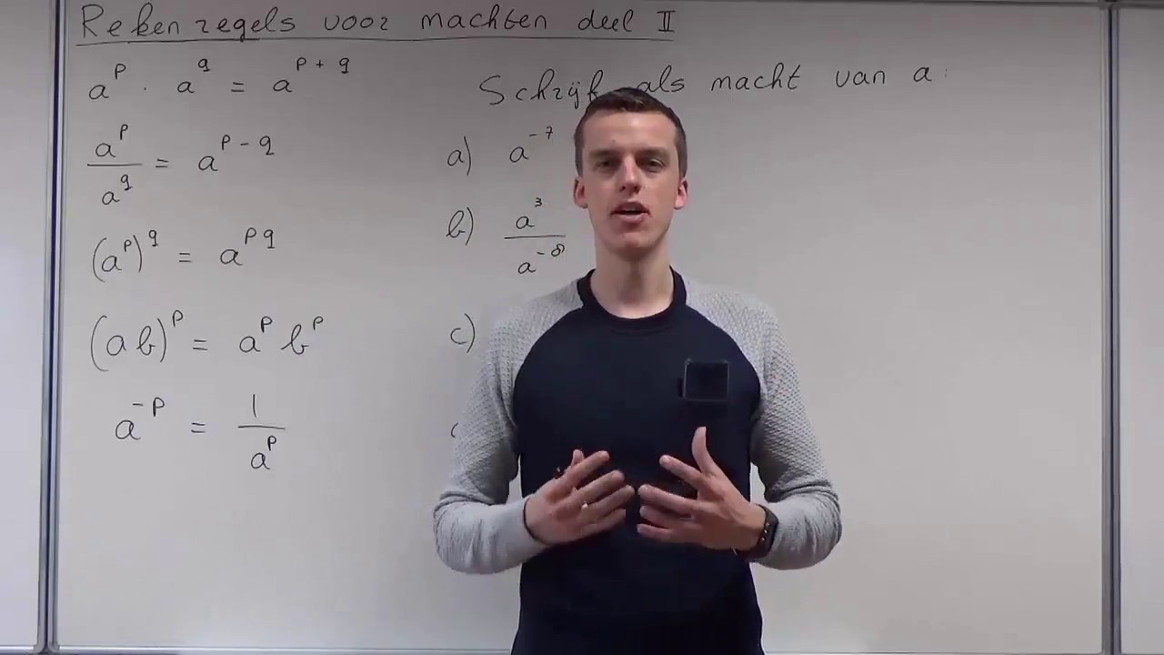 Rekenregels voor machten deel II (HAVO wiskunde A & VWO wiskunde A/C)