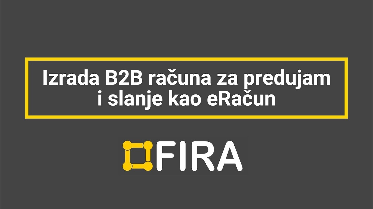 Kako izdati račun za predujam (avans) i poslati e-Račun