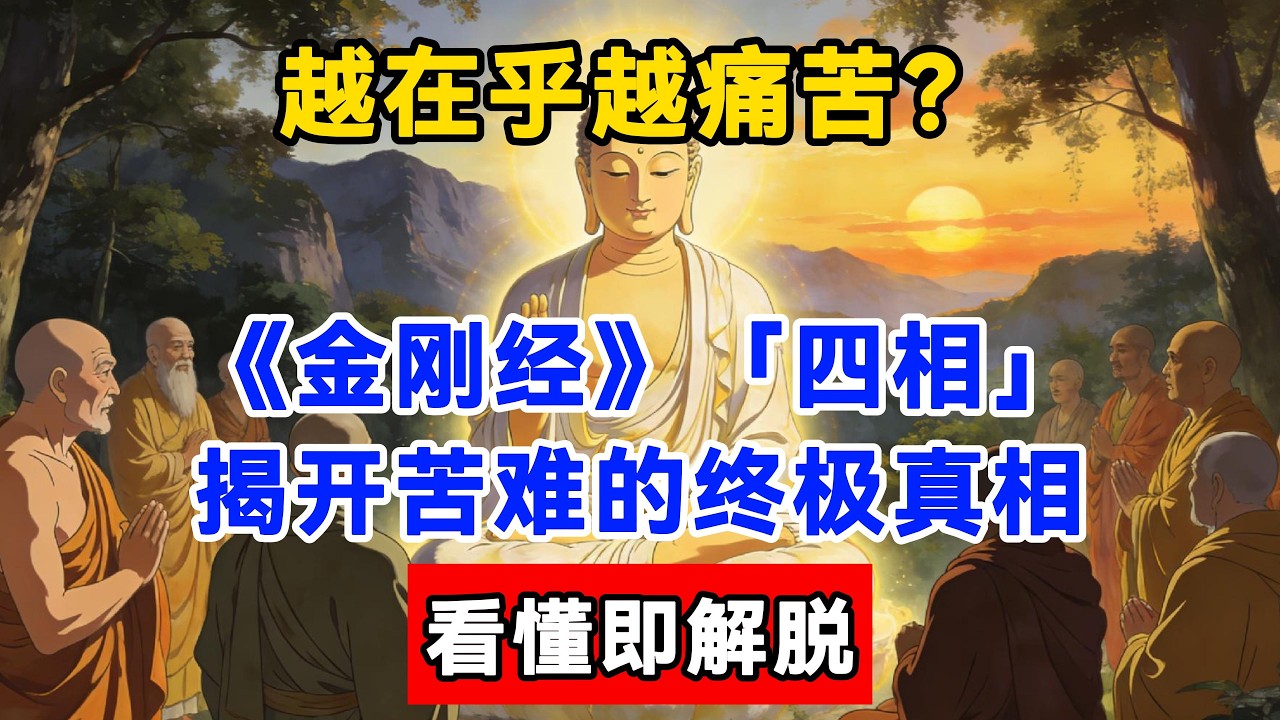 越在乎越痛苦？《金刚经》「四相」揭开苦难的终极真相，看懂即解脱#佛陀#佛學#佛教#禪修#佛法智慧#佛教故事#佛教文化#佛學知識 #佛學智慧 #明月禅心