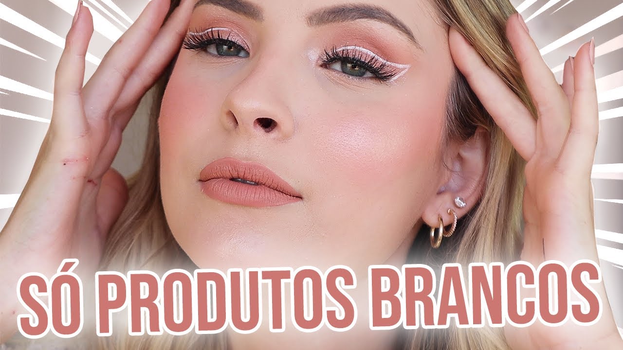 DESAFIO DA MAQUIAGEM SÓ COM EMBALAGENS BRANCAS DA PENTEADEIRA!!! | FERNANDA TUMAS