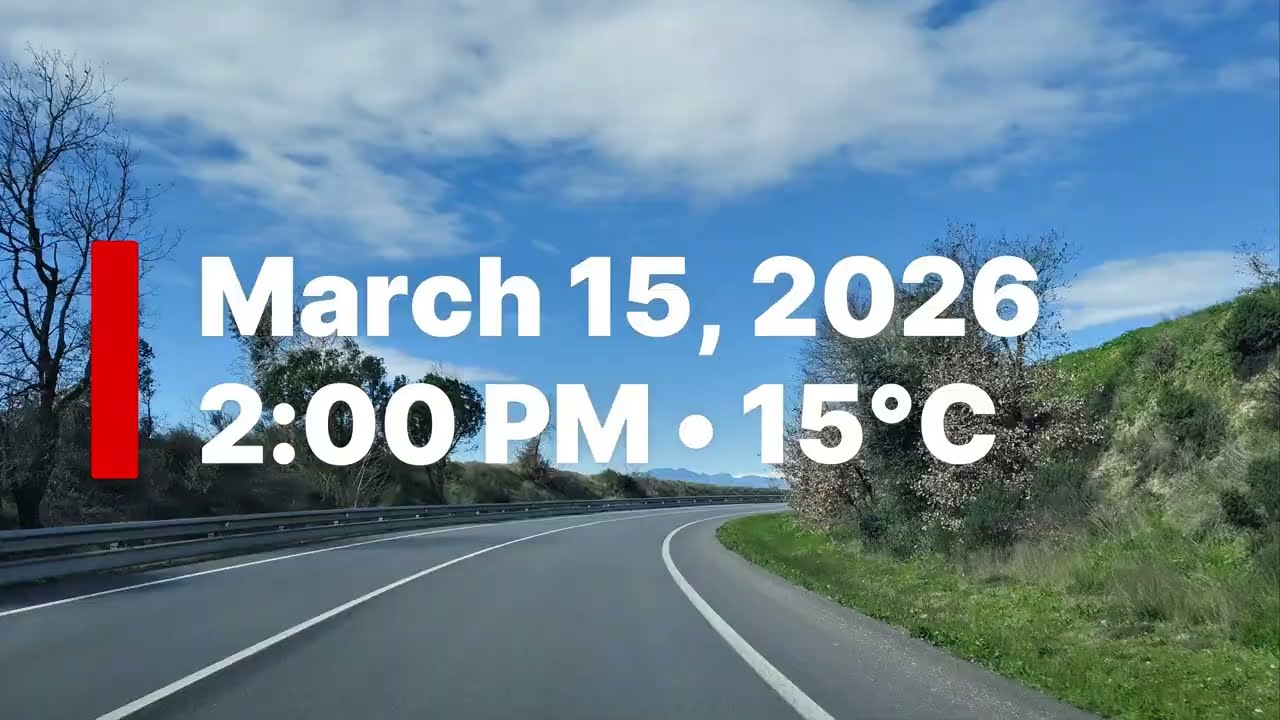 Relaxing Drive from Vidreres to Platja d'Aro | Natural Road Sounds | Costa Brava, Spain 