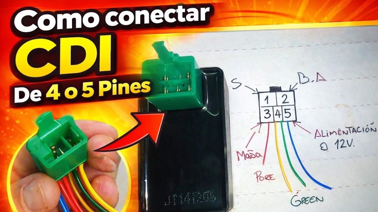 cómo CONECTAR un CDI De 4 O 5 Pines De Moto 110 , 125 , 150cc.( BIEN EXPLICADO) ⚙️🎥