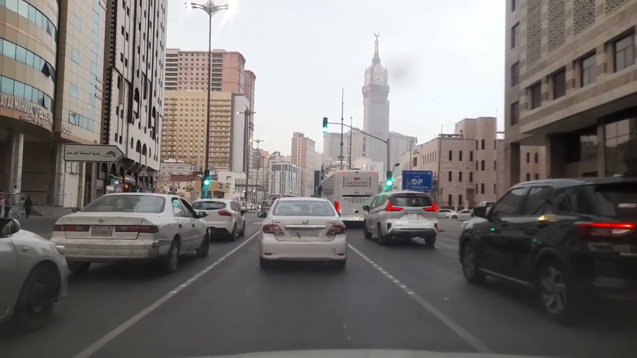 Going to Home | شارع إبراهيم خلیل  | Makkah Tower | Clock Tower | Beautifull Weather in Makkah