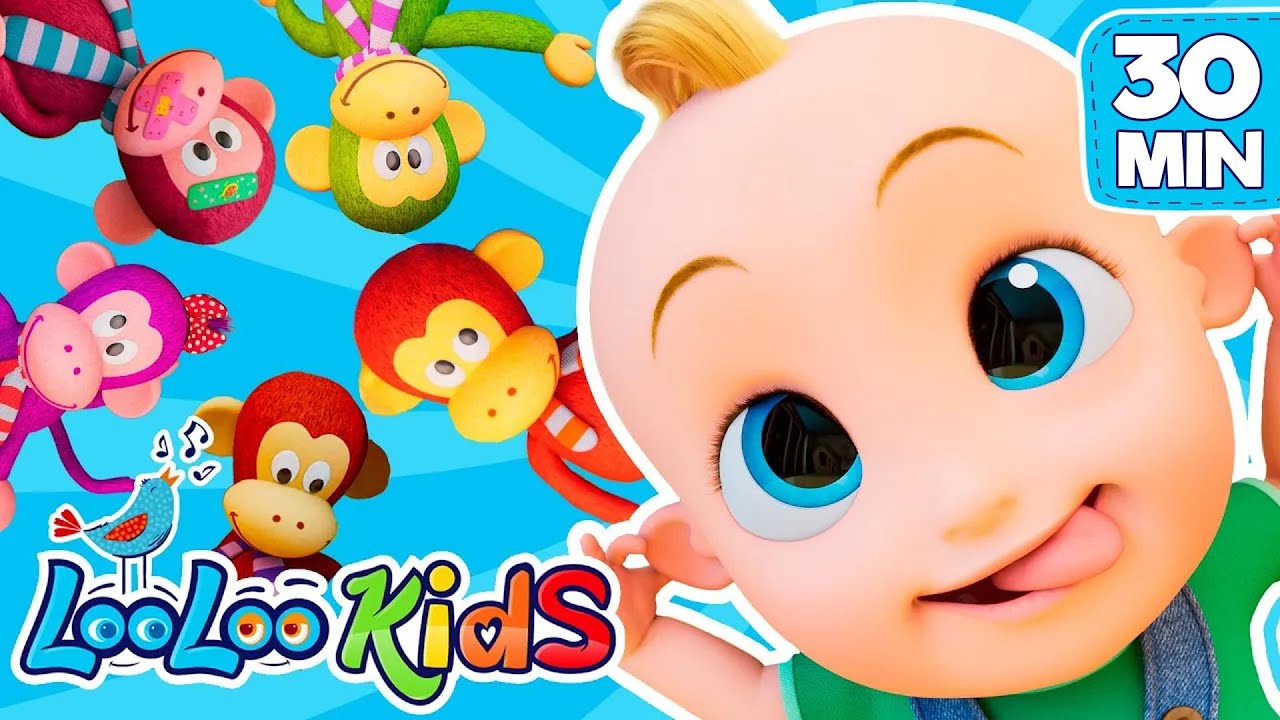 Five Little Monkeys - S4EP35 Dance Along Super Mix - LooLoo Kids Songs for Kids