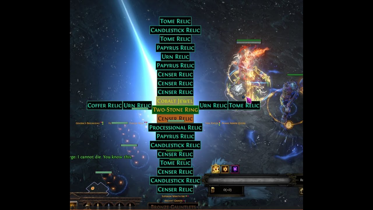 POE 3.22 -  38.000 coin conver to relic in sanctum