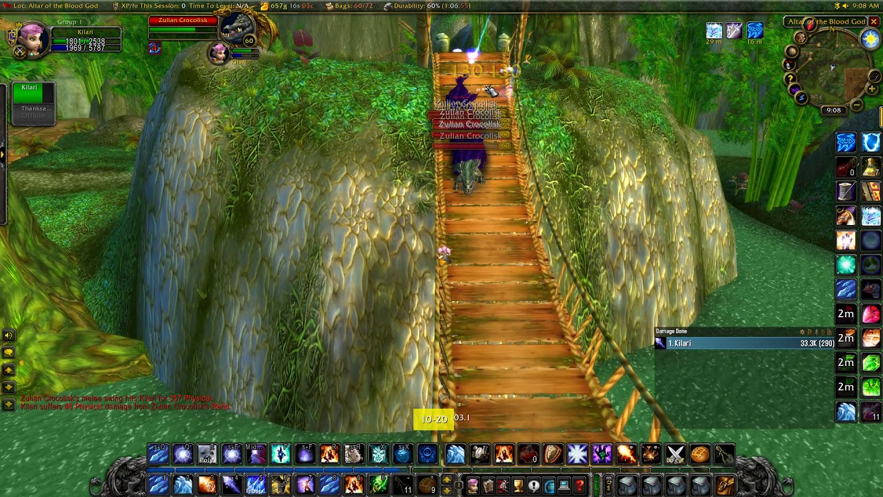 ZG Mage 57+ Pull. 150k xp/h, Solo leveling