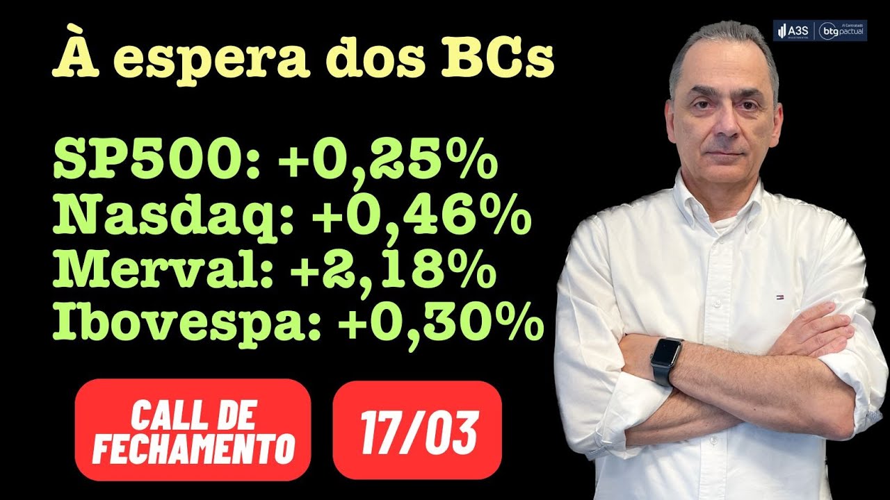 Alta modesta à espera dos BCs | Call de Fechamento 17/03/2026 18:15hs