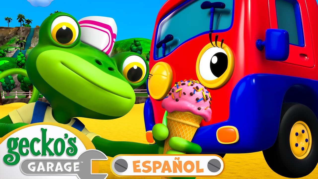 El Helado Llega Como Sea | Garaje de Gecko en Espa&ntilde;ol | Dibujos animados