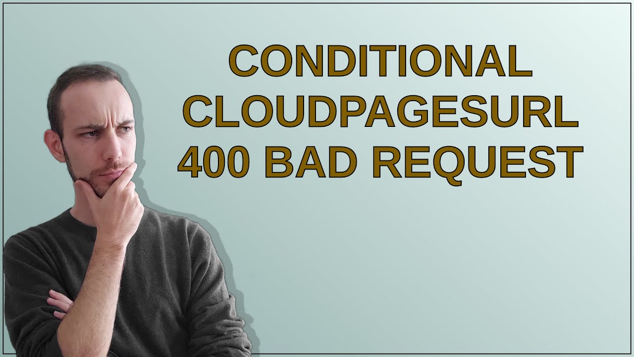 Salesforce: Conditional cloudpagesURL 400 bad request