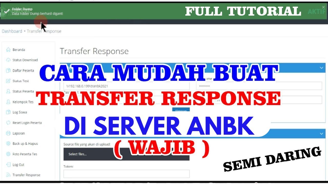 Cara Membuat Transfer Response ANBK Semi Daring