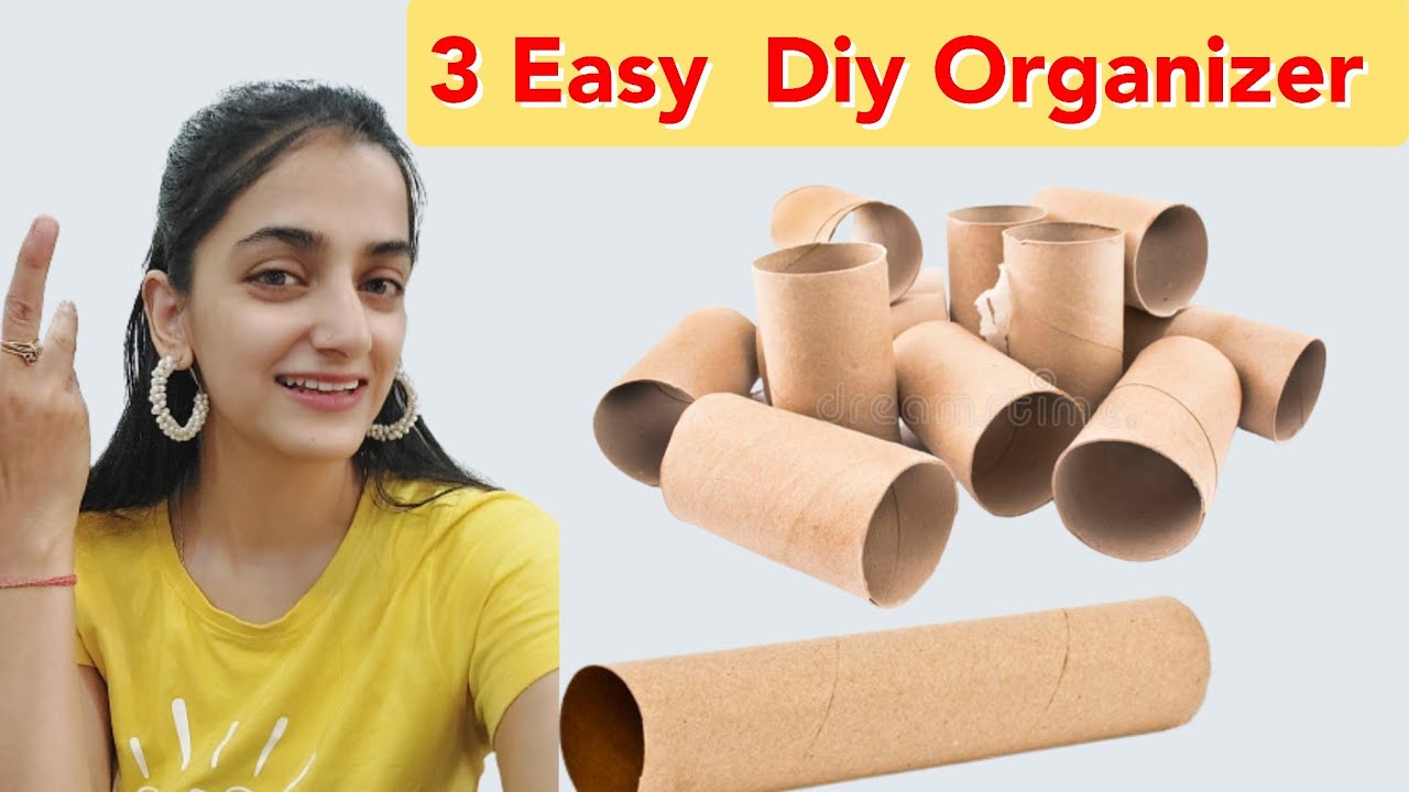 3 Ways to Reuse/Recycle waste Tissue Roll &Cardboard Tube||3 Organizer from Waste|Best out of waste