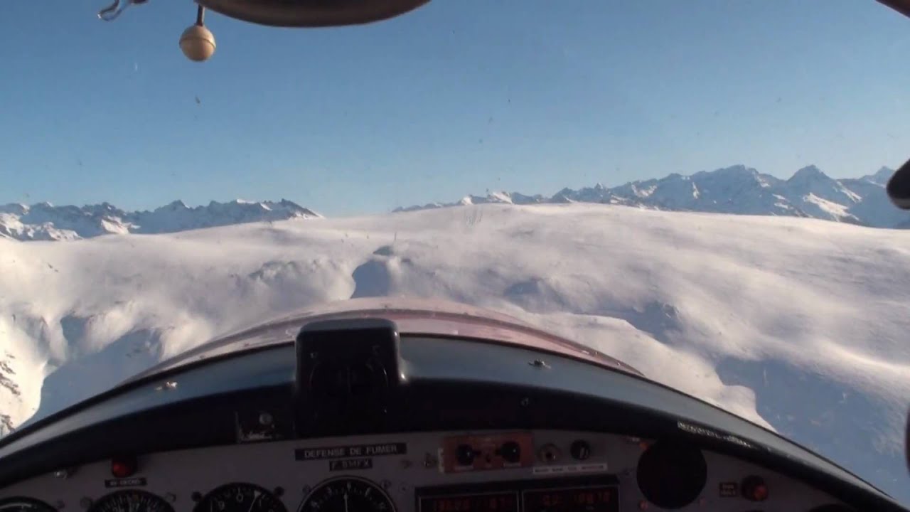 Landing on top of a mountain Meribel