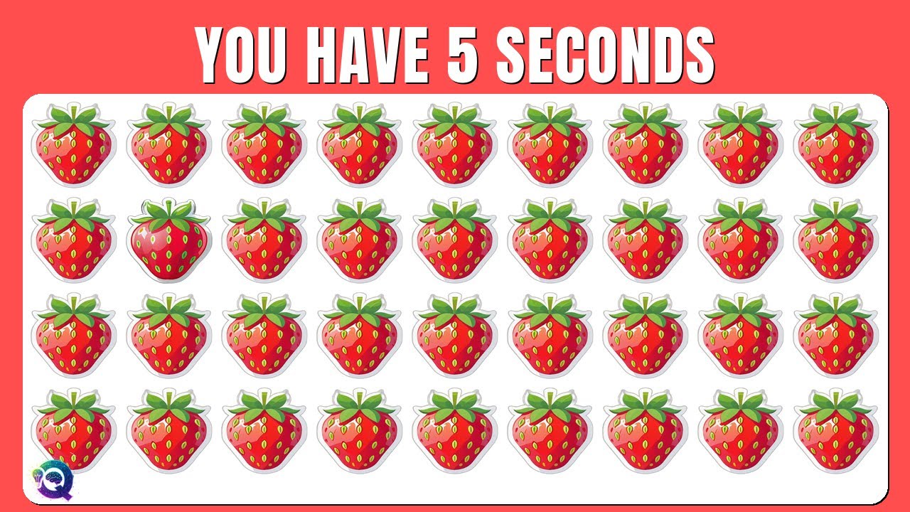 Find the ODD One Out - Strawberries Playing Baseball ❄☁🎮🎯 | 42 Levels | Quizity