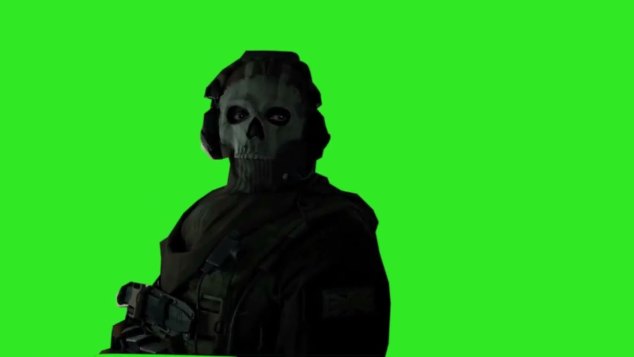 COD Ghost meme green screen