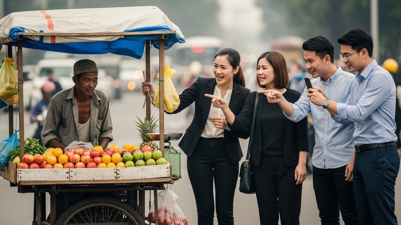 Nagtatago siya at nagtitinda ng gulay; dumating ang 500 mamahaling sasakyan, nagsisi ang asawa