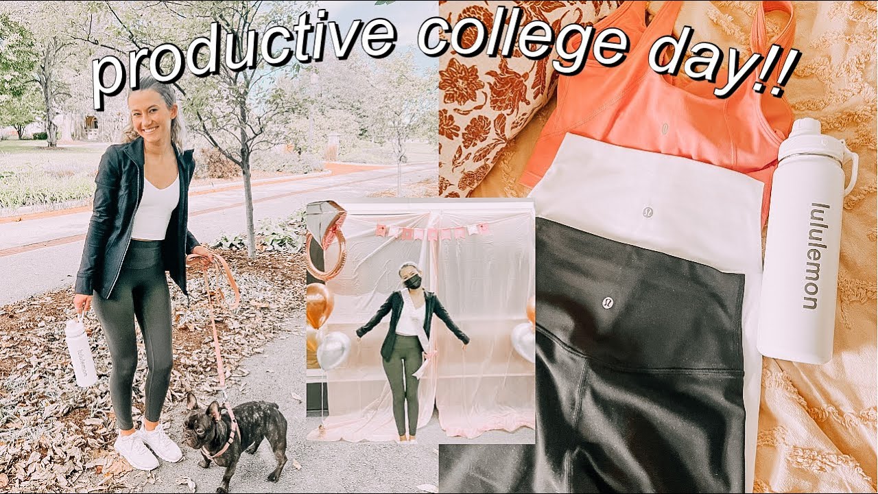 *PRODUCTIVE* college day in my life! | surprise engagement party, classes on campus, + MORE