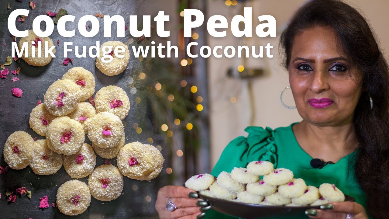 Coconut Peda with 5 Ingredients | No Sugar Syrup