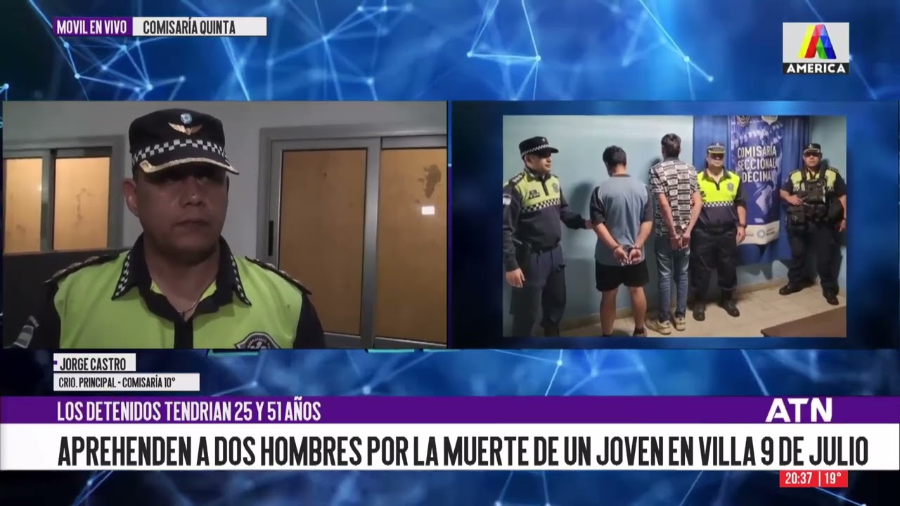 Aprehenden a dos hombres por la muerte de un joven en Villa 9 de Julio