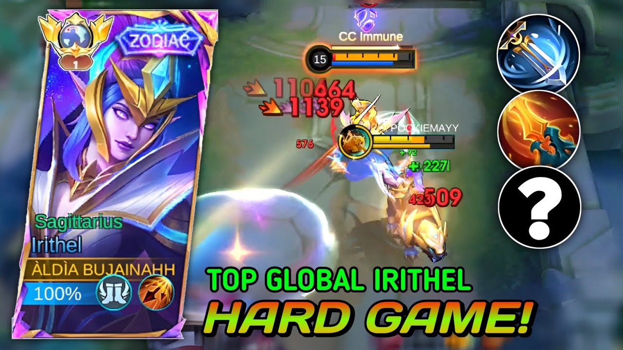 GAMEPLAY HARD GAME TOP GLOBAL IRITHEL! BEST BUILD IRITHEL 2025 | IRITHEL MLBB