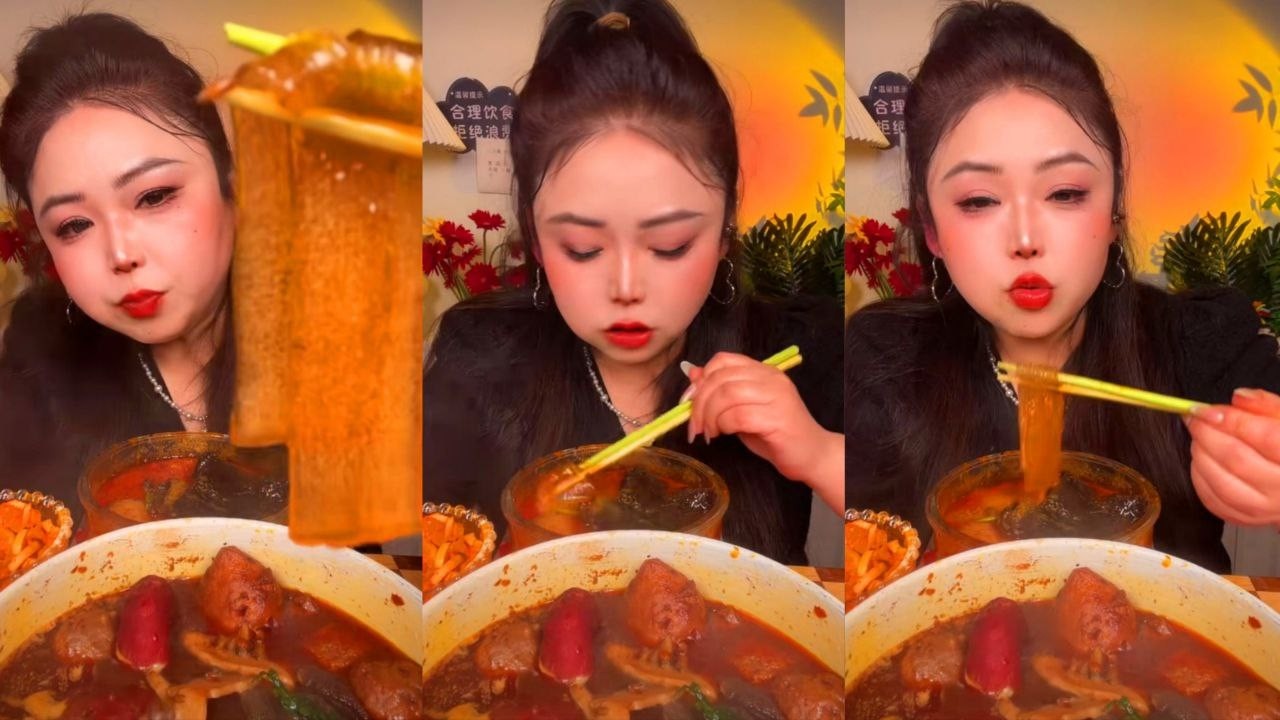 Spicy Mukbang: Eating Glass Noodles & Hot Pot! ASMR Korean Style Meatballs & Spicy Stew 🍜🔥