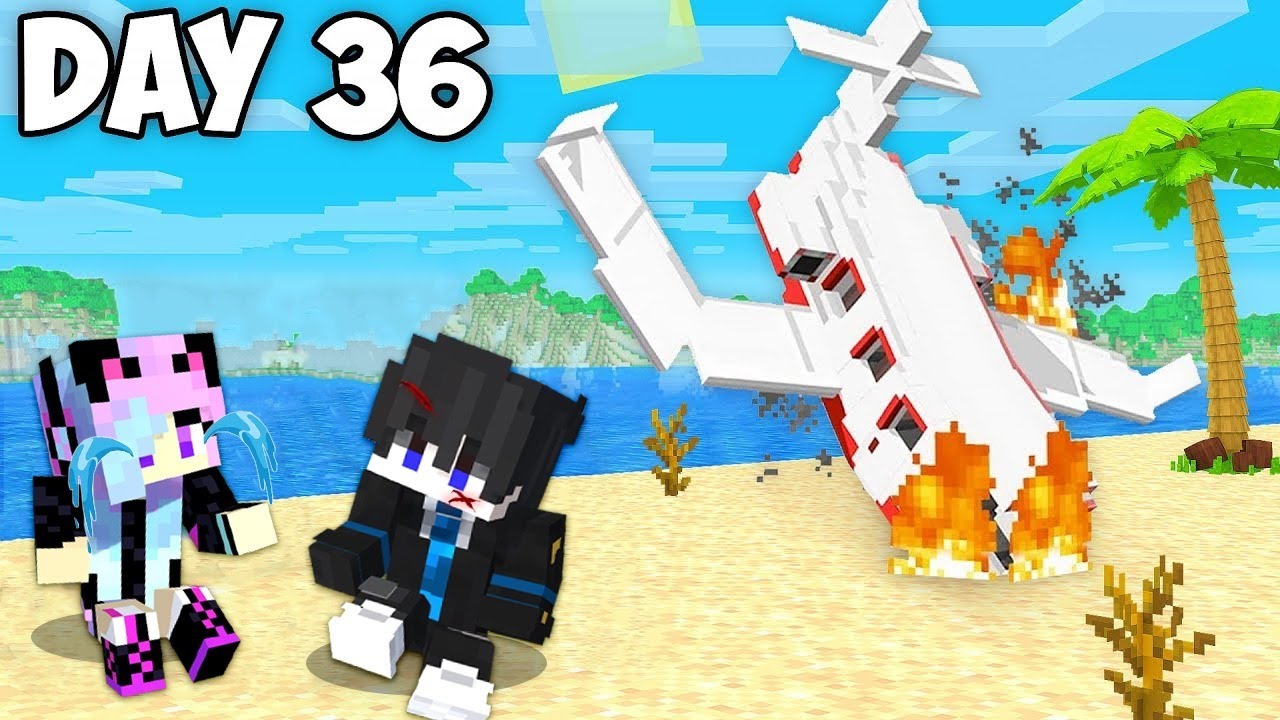 😱 Survive The AIRPLANE CRASH ON THE ISLAND in Minecraft