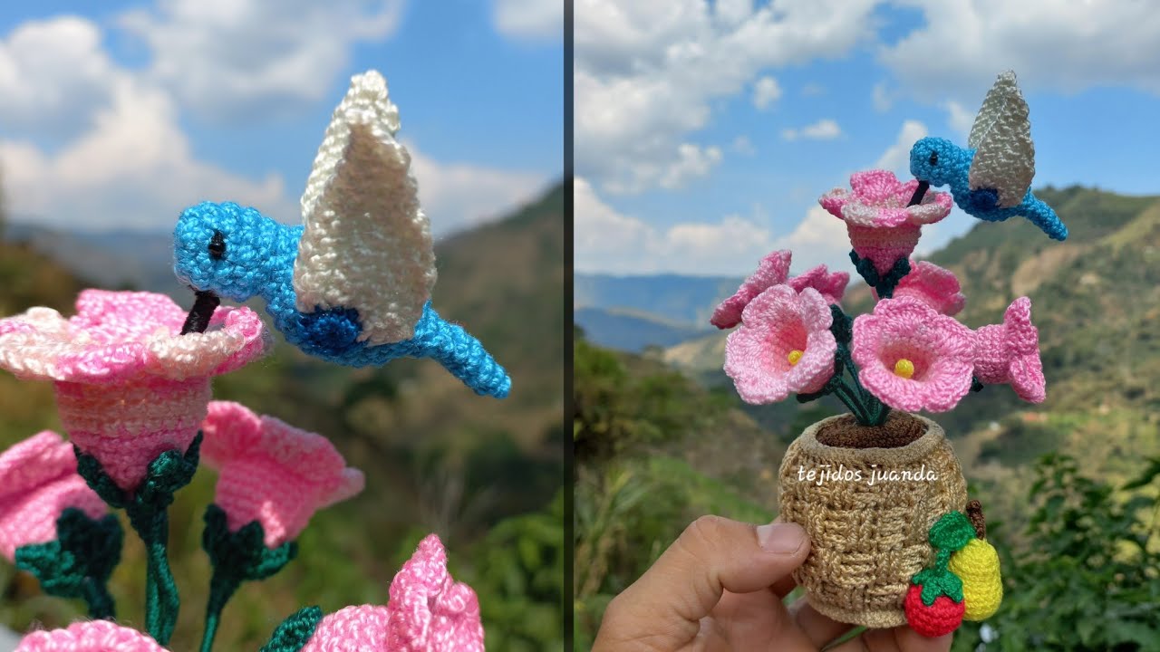 APRENDE a ELABORAR este mini COLIBRÍ  a CROCHET 🧶 fácil y rápido de TEJER paso a paso 👉 TUTORIAL.