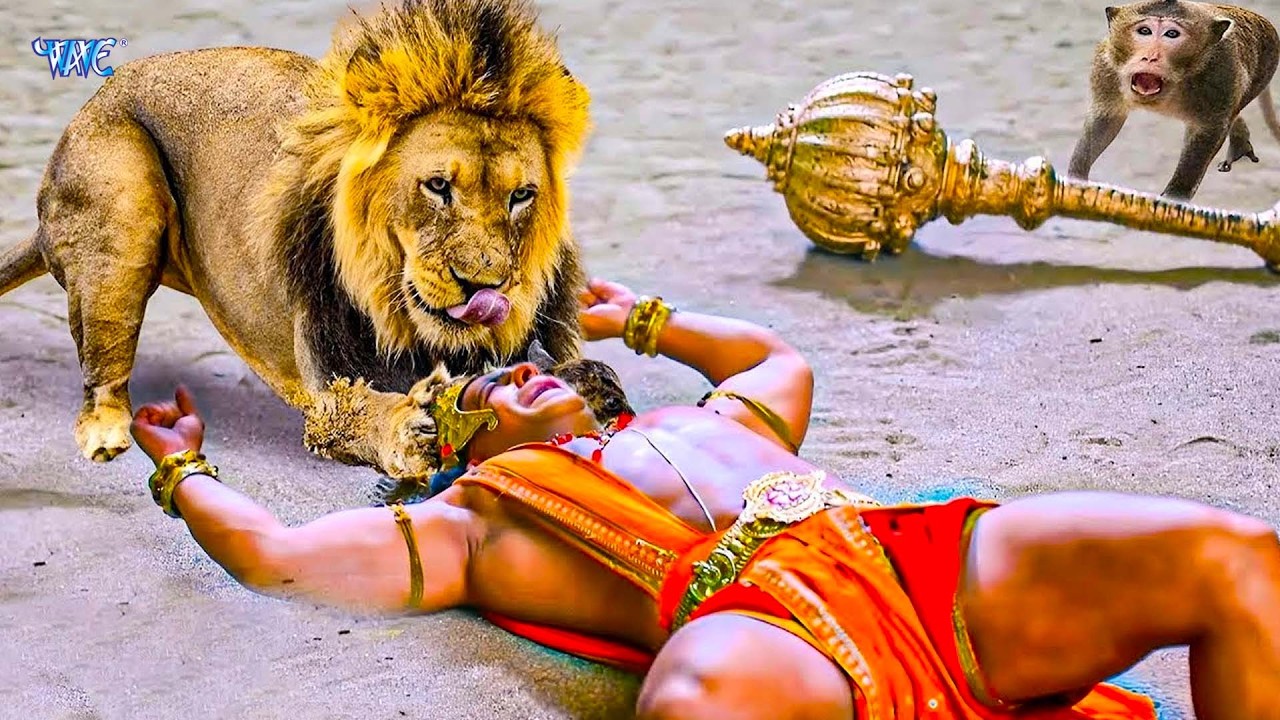 शेर के हमले से हनुमान जी कैसे बचाएंगे अपनी प्राण || Sankat Mochan Mahabali Hanuman
