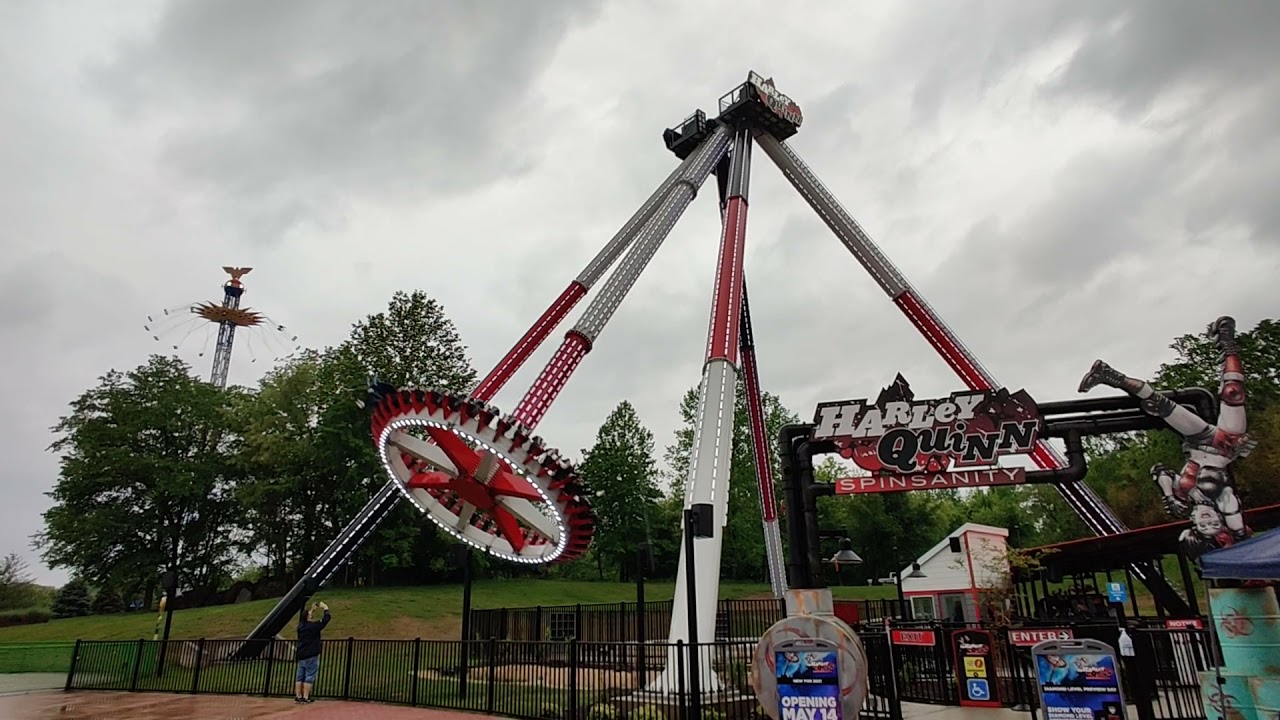Harley Quinn Spinsanity at Six Flags America full circuit off ride