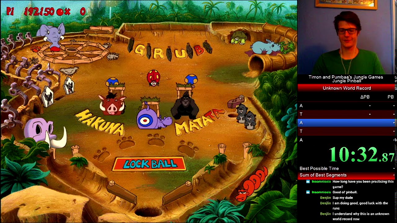 Jungle Pinball (Hakuna Matata) in 11:07 [WR] - Timon & Pumbaa's Jungle Games