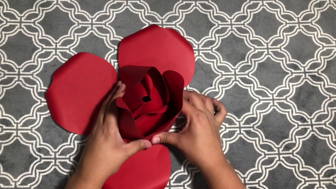 Rosa de papel gigante con Cricut Design Space