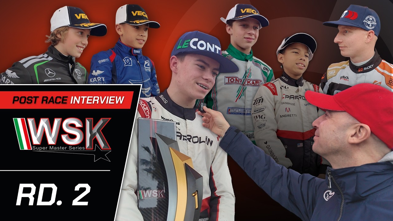 All top 3 Interviews WSK Super Master Series, rd2, Sarno 2026