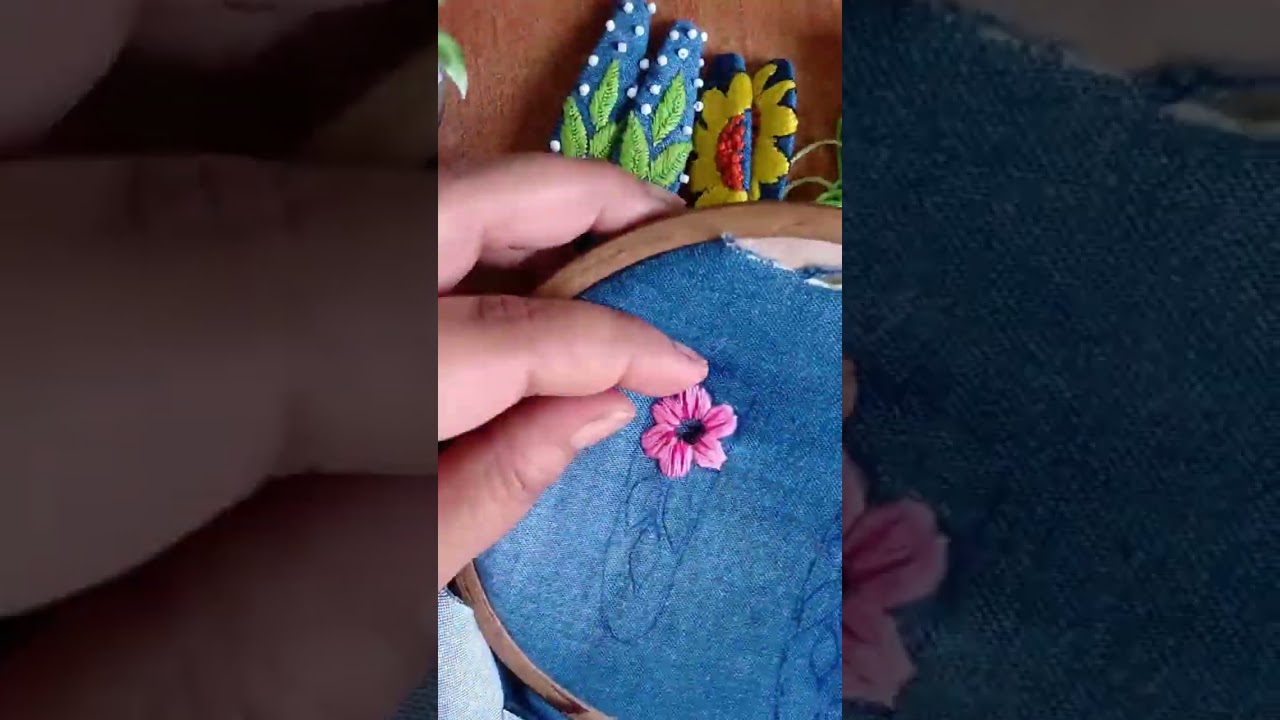 DiY Denim hair clip #shortvideo#wasteoutofbest  #hairclip