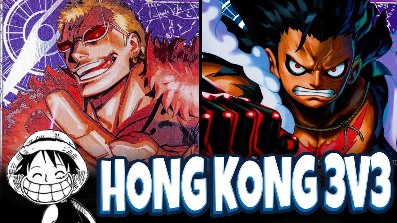[OP14 FINALS] OP14 Doflamingo vs. OP11 Luffy | Hong Kong 3v3 One Piece Card Game English Commentary