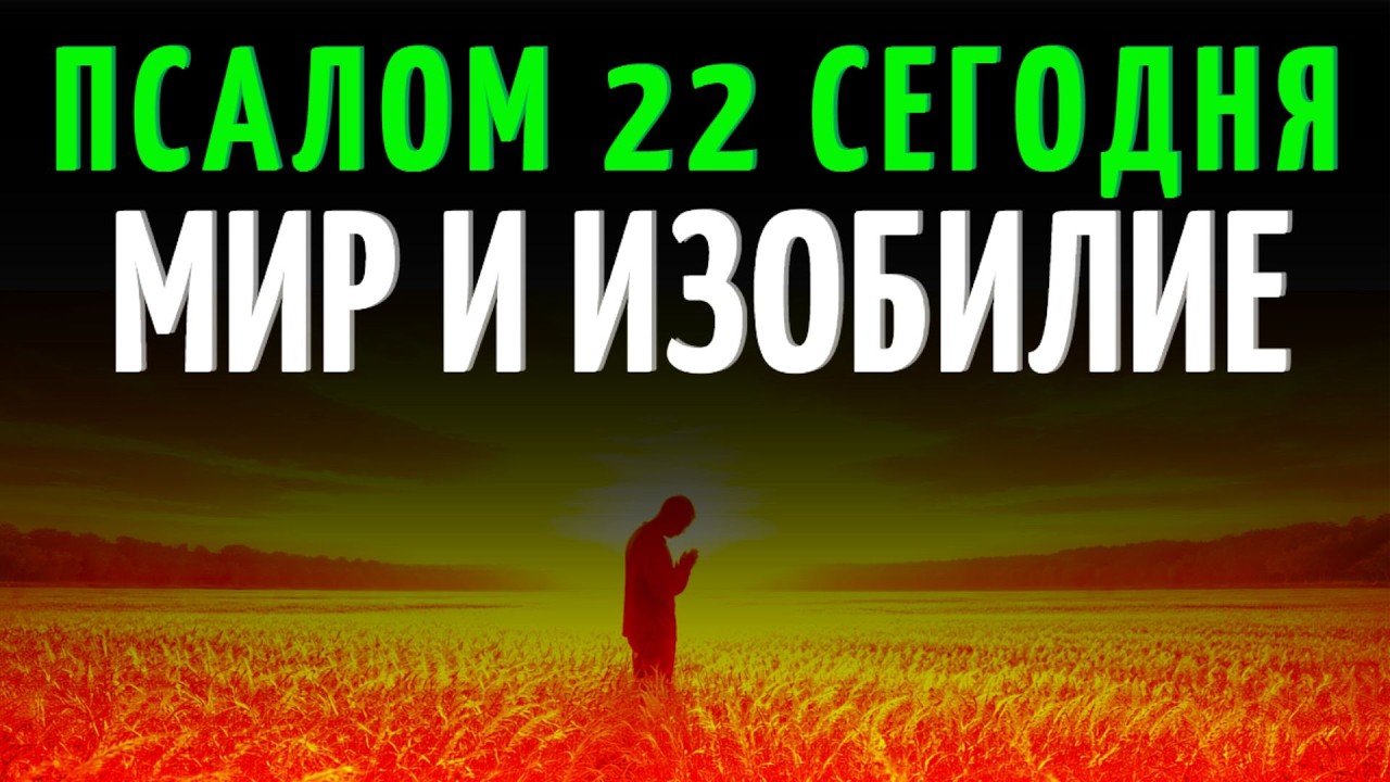 ПСАЛОМ 22 СЕГОДНЯ | ПРИМИ ОБЕСПЕЧЕНИЕ, МИР И ВОДИТЕЛЬСТВО ОТ БОГА