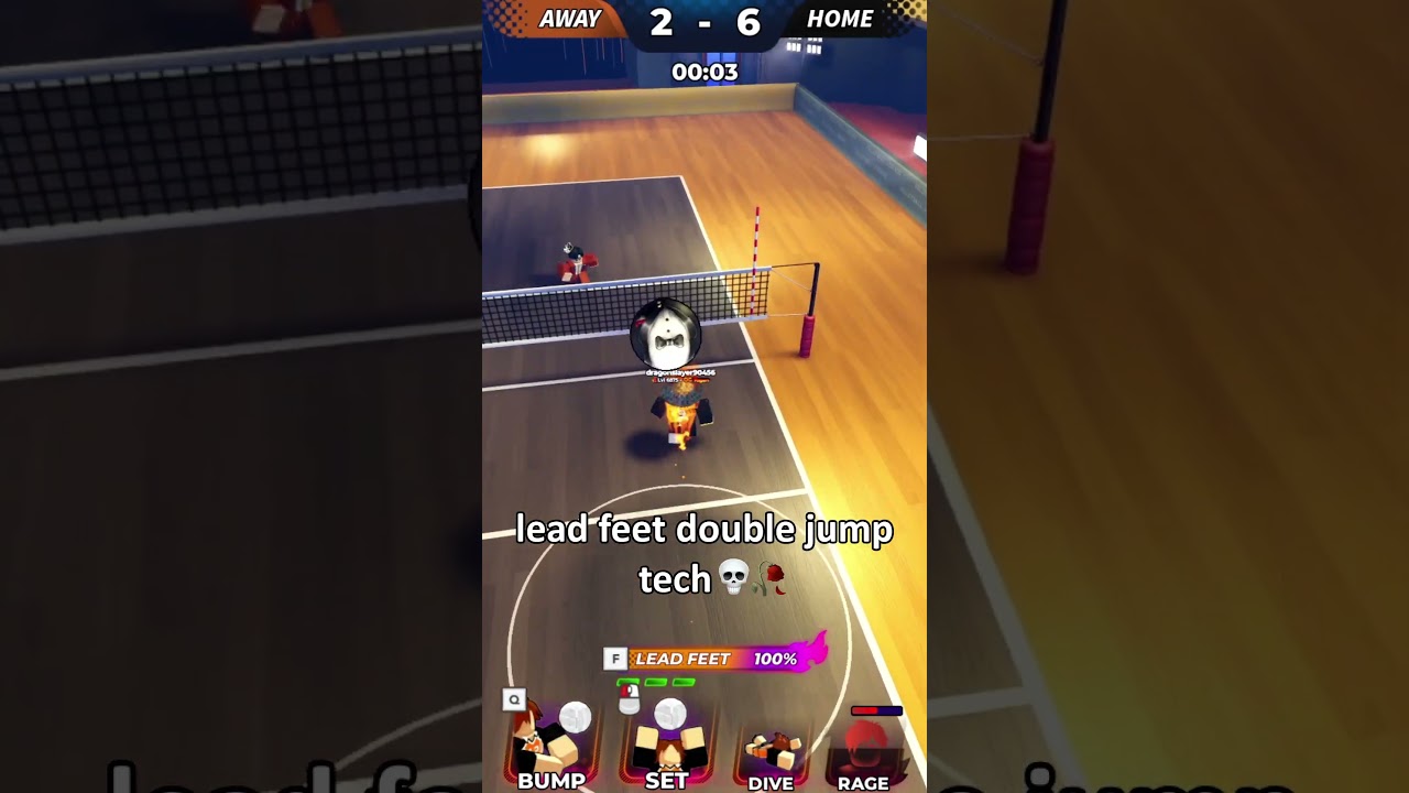 LEAD FEET IS INSANE #shorts #roblox #volleyballlegends