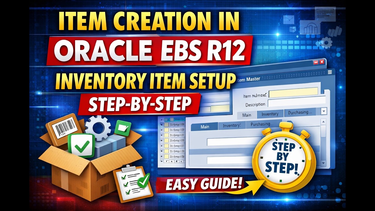 Item Creation in Oracle EBS R12 | Step-by-Step | By Jibran Nasir #DevelopersDiary