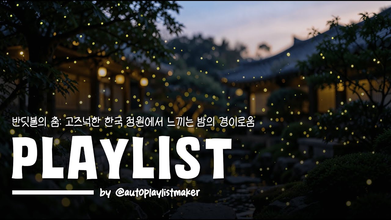 반딧불의 춤: 고즈넉한 한국 정원에서 느끼는 밤의 경이로움 ✨