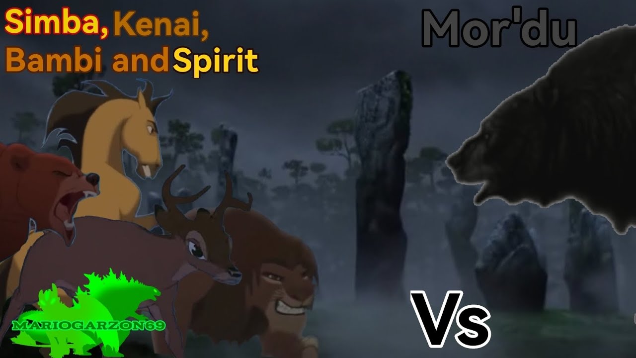 Simba, Kenai, Spirit and Bambi vs Mor'du (Part 2)