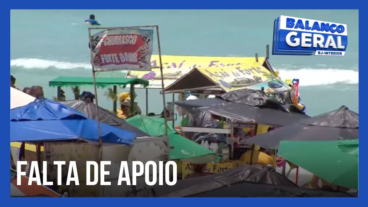 Vendedores ambulantes denunciam falta de apoio e de fiscalização nas praias de Cabo Frio
