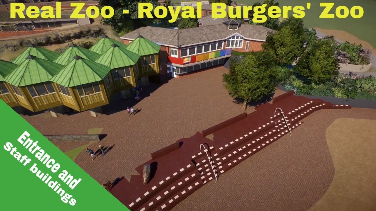 Real Zoo Royal Burgers' Zoo in Planet Zoo. Entrance building