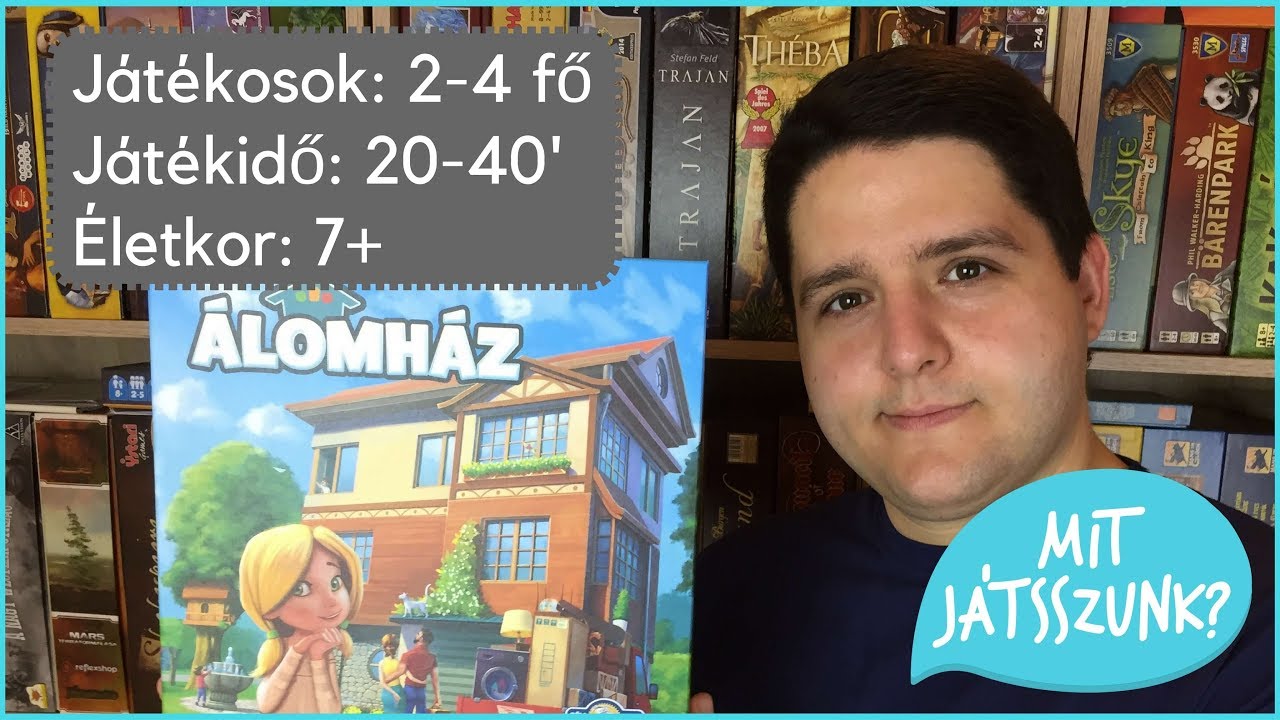 Álomház Társasjáték Bemutató - (sz)Építsd meg álmaid házát!