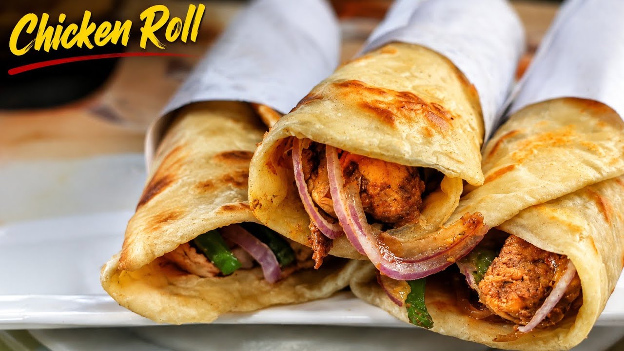 Chicken Roll | बाजार जैसा चिकेन रोल हेल्दी तरीके से | Chicken Roll Recipe | Chicken Kathi Roll