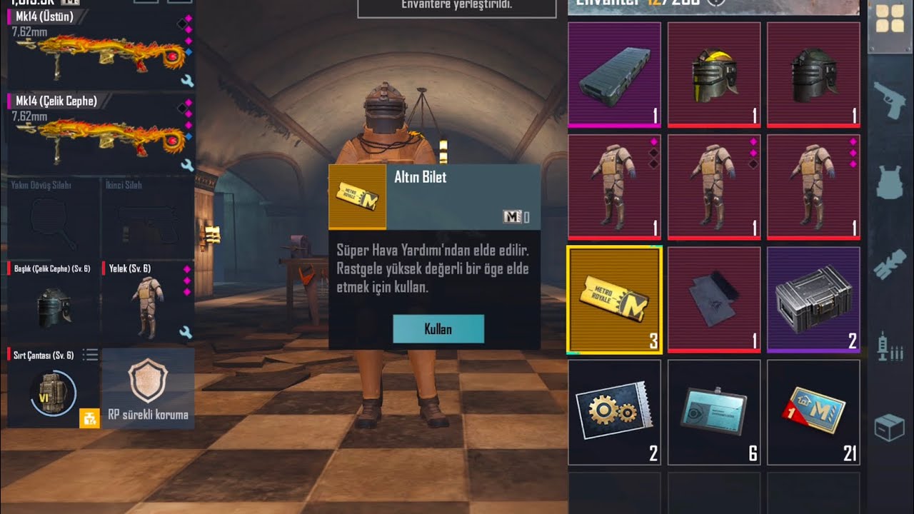 YENİ MOD SARIYOR / ALTIN BİLET - PUBGMOBİLE METRO ROYALE