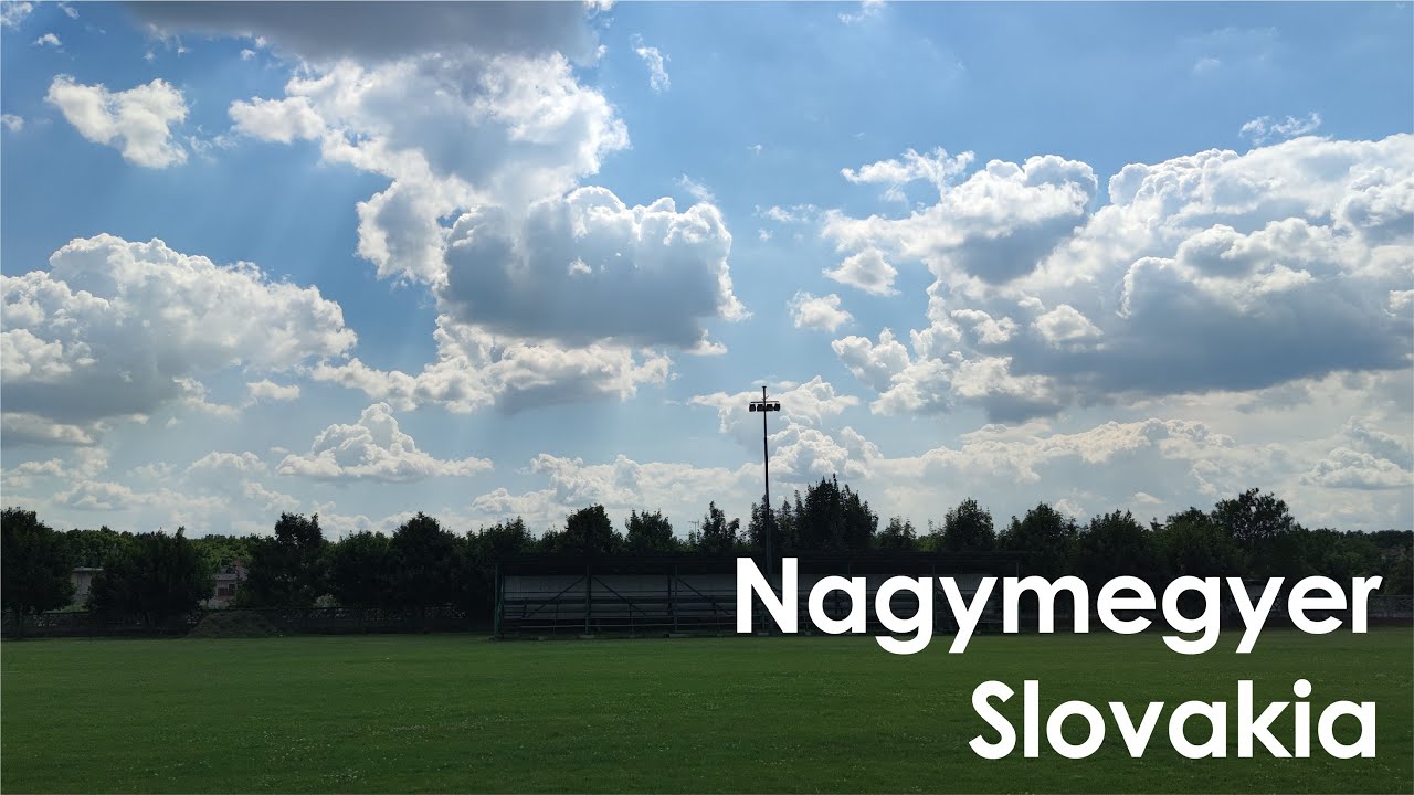 Sports and football fields of Nagymegyer / Veľk&yacute; Meder Slovakia - June 2021
