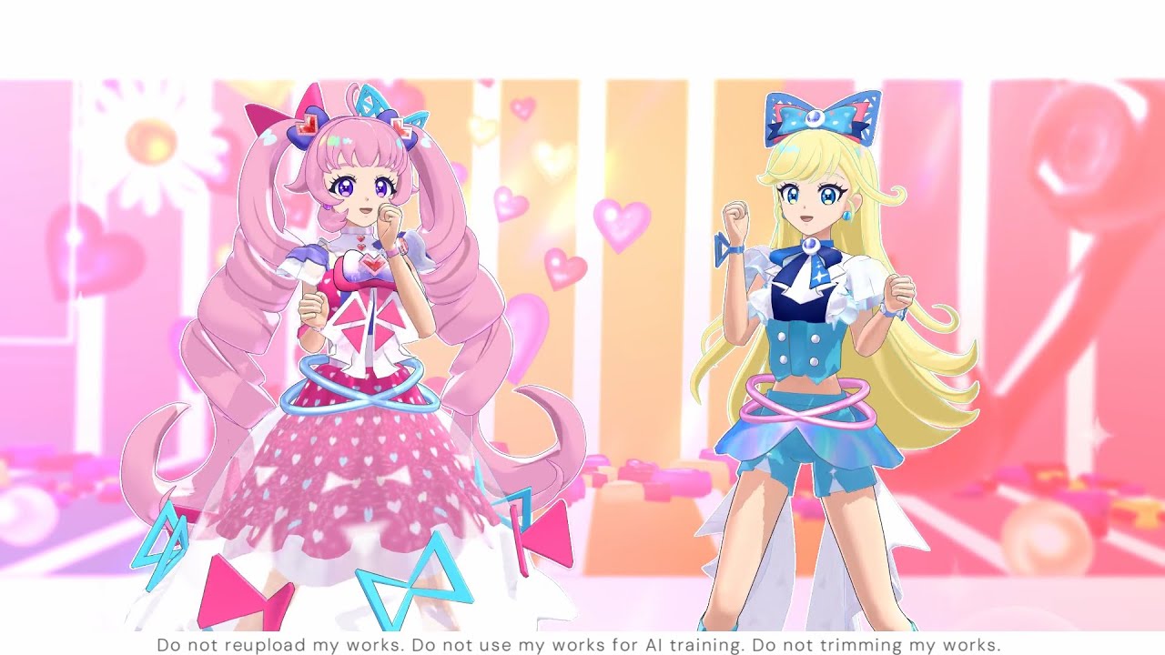 【MMDアイプリ】ひまり＆みつきでぜんりょくじょしかくめい！【モデル配布】