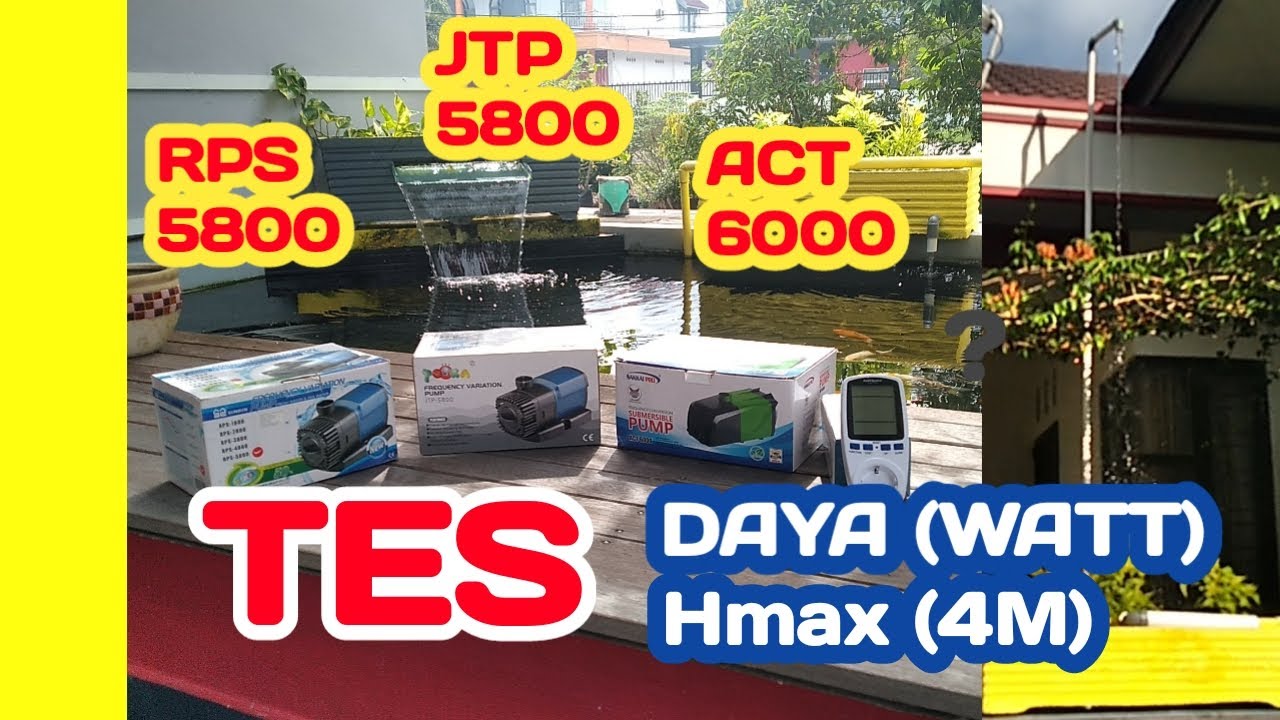 Pompa Kolam Koi Hemat Listrik - Tes Daya & Hmax