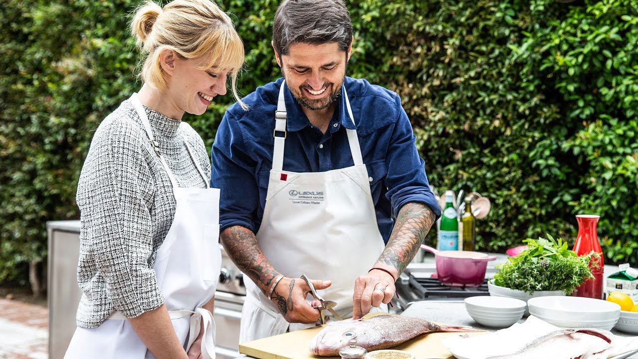 Grilled Fish with Garlic Sauce by Chef Ludo Lefebvre + Yael Grobglas