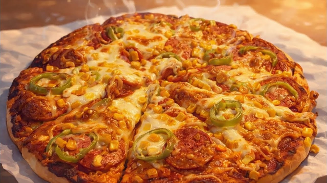 🍕👌طرز تهیه پیتزای مخصوص با طعمی رستورانی‏Özel pizza tarifi Restoran lezzetinde